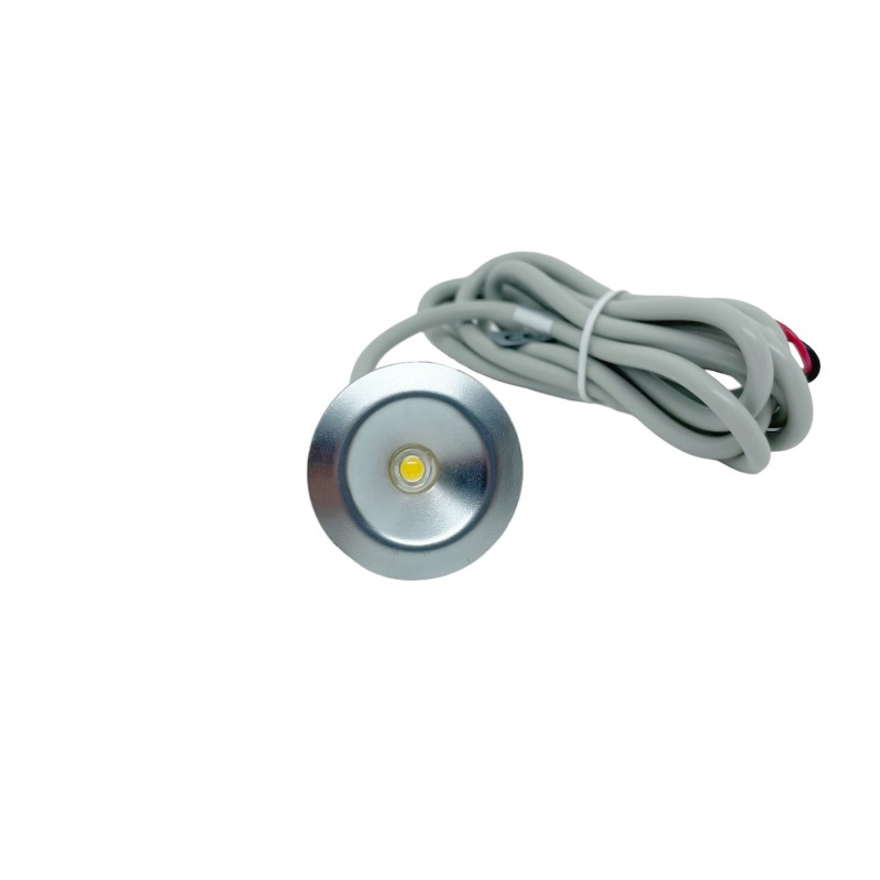 VBLED® - Mini faretto da incasso a LED, in alluminio, IP65, impermeabile, 1  W, 12 VDC, 60 lm, bianco caldo : : Illuminazione