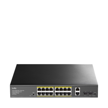 Switch PoE+ a 16 porte Gigabit 10/100/1000 + 2 Uplink Gigabit Cudy 200W GS1018PS2