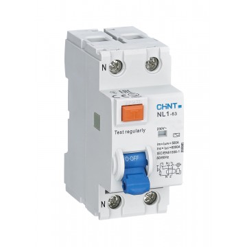 Interruttore Differenziale Puro CHINT 2 Poli 25A 30mA 6kA Tipo AC NL1-63/25-2P-AC30 200212