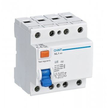 Interruttore Differenziale Puro CHINT 4 Poli 25A 300mA 6kA Tipo AC NL1-63/25-4P-AC300 200229