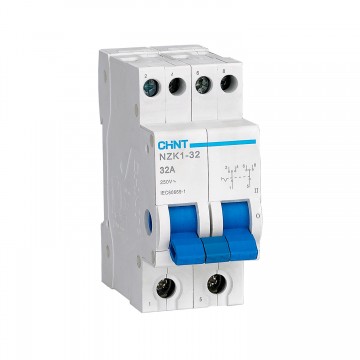 Commutatore bipolare CHINT 1-0-2 2M 32A 230V NZK1-32/2 643001